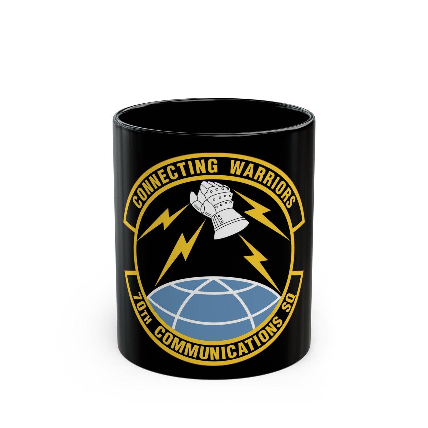 70th Communications Squadron (U.S. Air Force) Black Coffee Mug-11oz-The Sticker Space