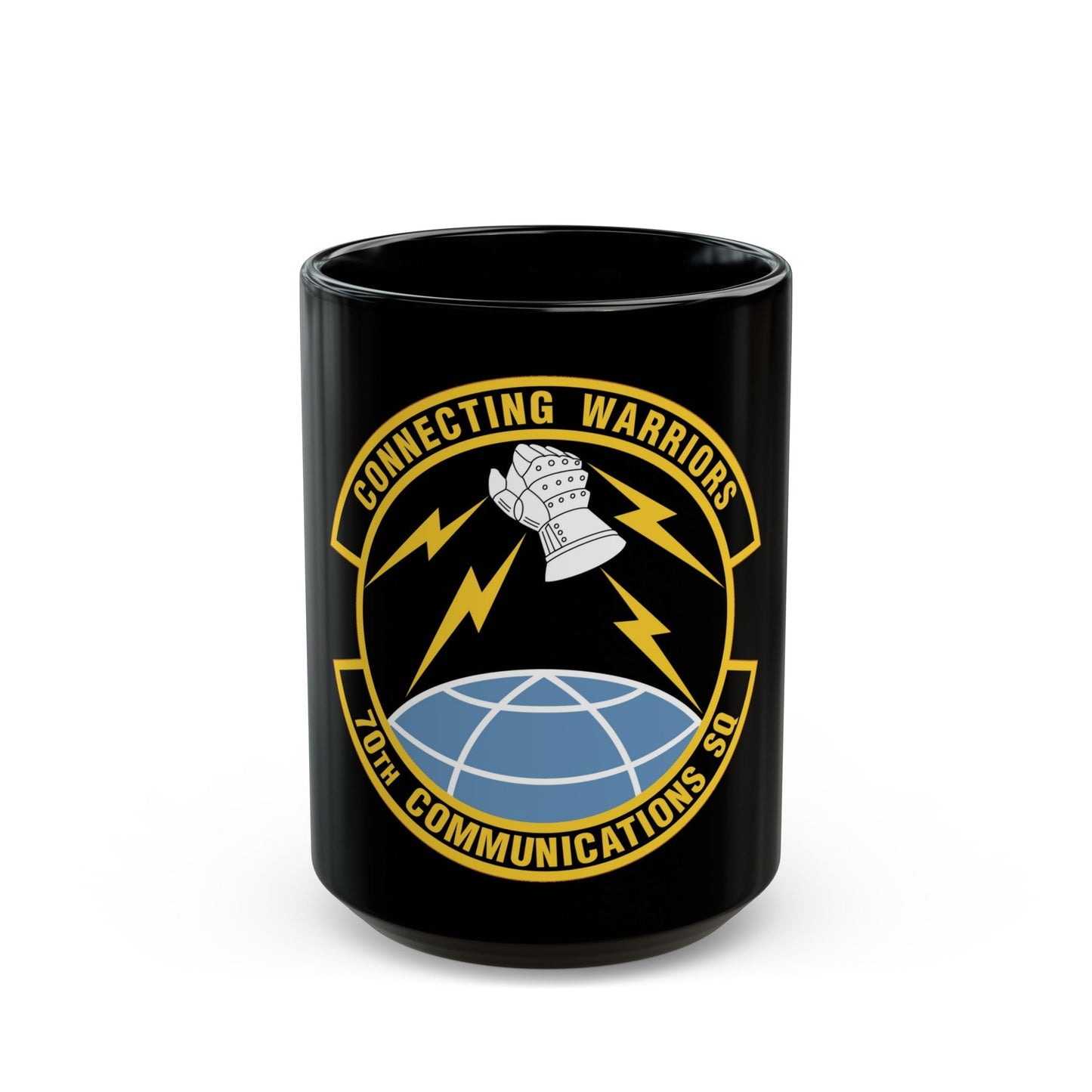 70th Communications Squadron (U.S. Air Force) Black Coffee Mug-15oz-The Sticker Space