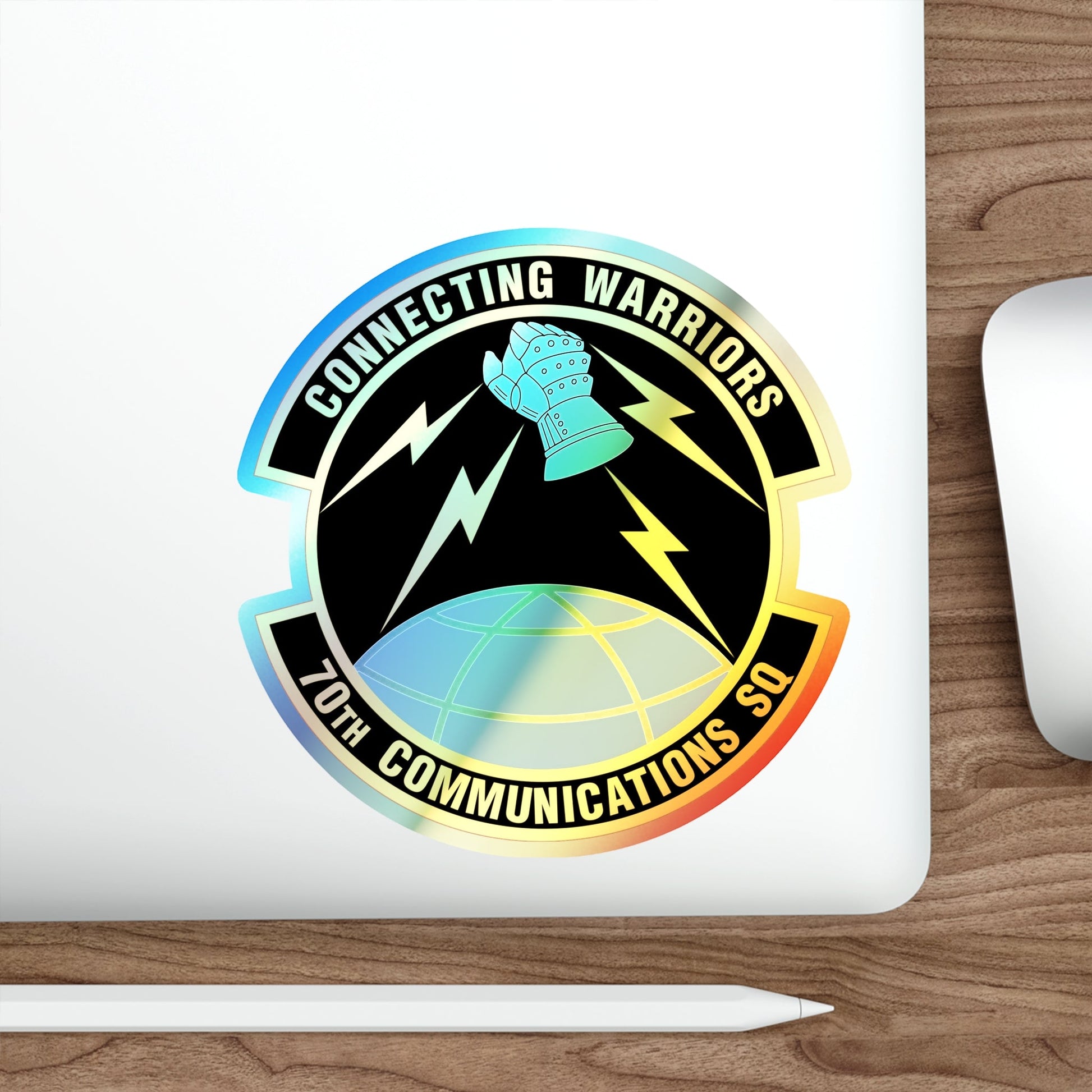 70th Communications Squadron (U.S. Air Force) Holographic STICKER Die-Cut Vinyl Decal-The Sticker Space