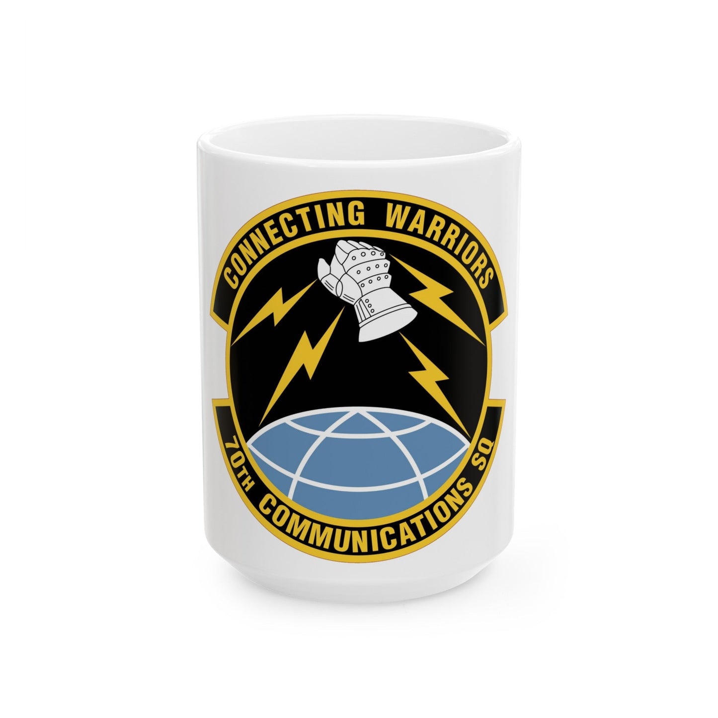 70th Communications Squadron (U.S. Air Force) White Coffee Mug-15oz-The Sticker Space