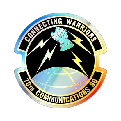 70th Communications Squadron (U.S. Air Force) Holographic STICKER Die-Cut Vinyl Decal 2 Inch Holographic - The Sticker Space