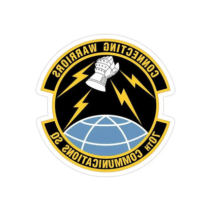 70th Communications Squadron (U.S. Air Force) REVERSE PRINT Transparent Die-Cut STICKER - The Sticker Space