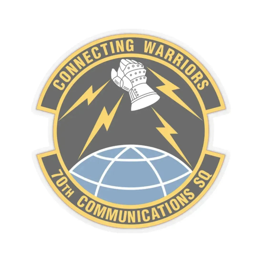 70th Communications Squadron (U.S. Air Force) STICKER Vinyl Kiss-Cut Decal 2 Inch Transparent - The Sticker Space