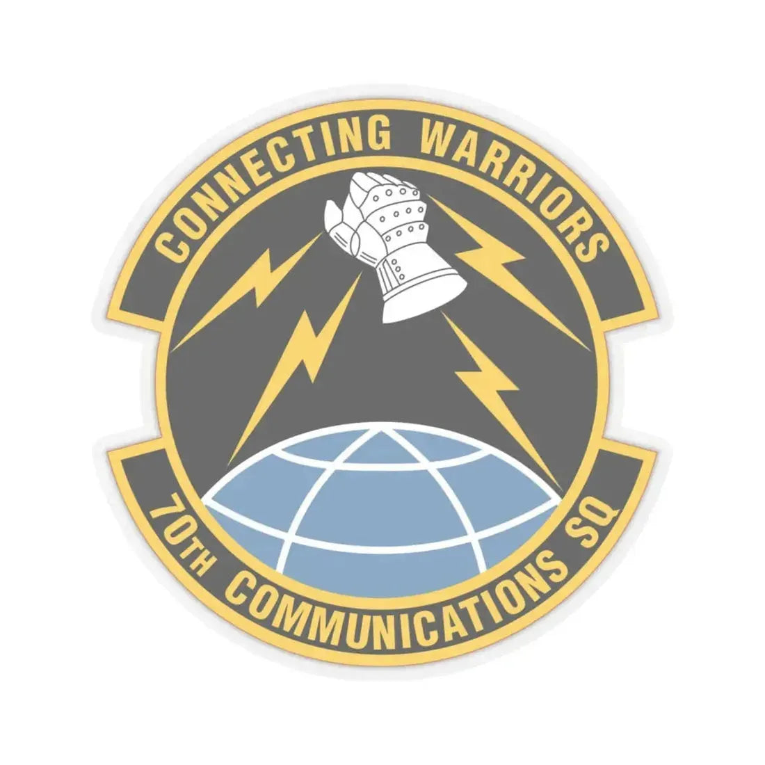 70th Communications Squadron (U.S. Air Force) STICKER Vinyl Kiss-Cut Decal 6 Inch Transparent - The Sticker Space