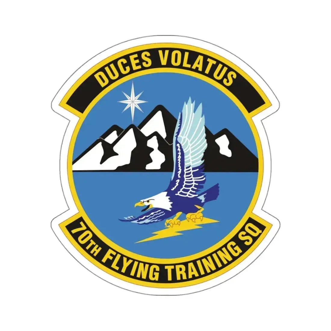 70th Flying Training Squadron (U.S. Air Force) STICKER Vinyl Kiss-Cut Decal 4 Inch White - The Sticker Space