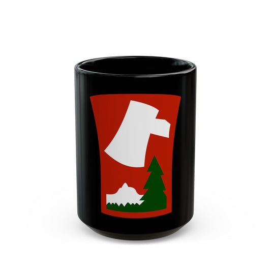 70th Infantry Division patch (U.S. Army) Black Coffee Mug-15oz-The Sticker Space