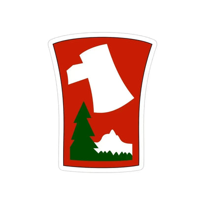 70th Infantry Division patch (U.S. Army) REVERSE PRINT Transparent Die-Cut STICKER 4 Inch Die-Cut Transparent - The Sticker Space