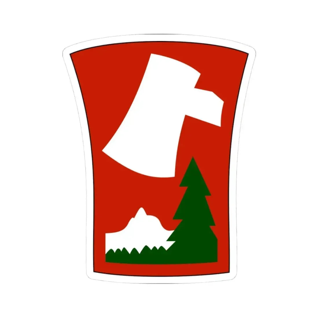 70th Infantry Division patch (U.S. Army) STICKER Vinyl Kiss-Cut Decal 3 Inch White - The Sticker Space