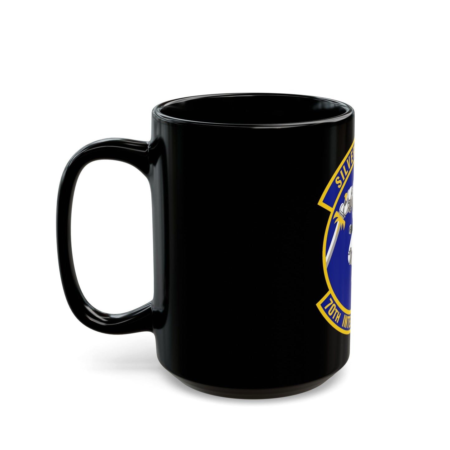 70th Intelligence Support Squadron (U.S. Air Force) Black Coffee Mug-The Sticker Space