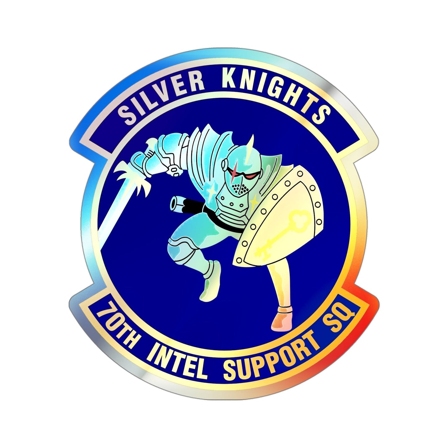 70th Intelligence Support Squadron (U.S. Air Force) Holographic STICKER Die-Cut Vinyl Decal-4 Inch-The Sticker Space