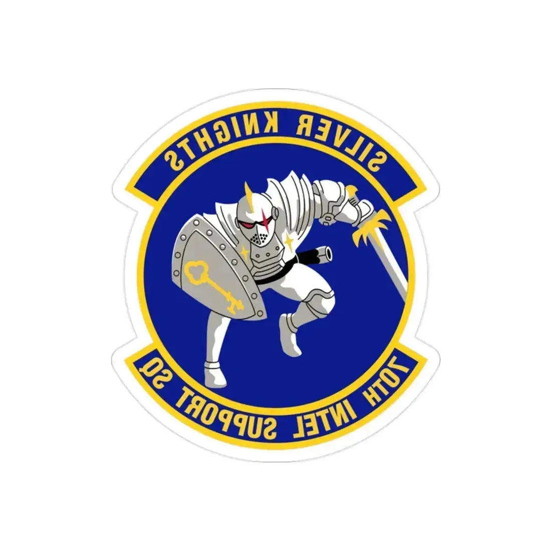 70th Intelligence Support Squadron (U.S. Air Force) REVERSE PRINT Transparent Die-Cut STICKER 2 Inch Die-Cut Transparent - The Sticker Space