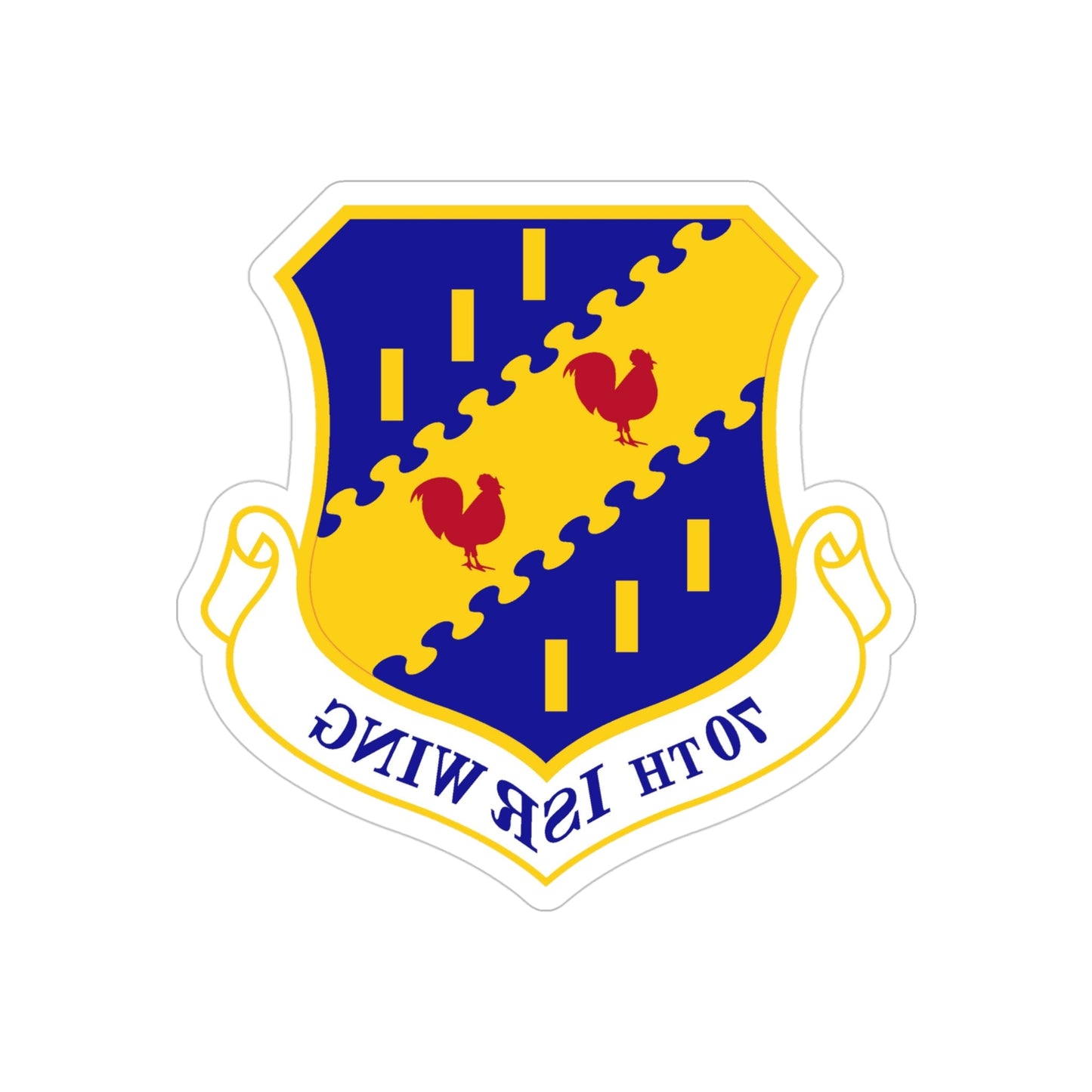 70th Intelligence Surveillance and Reconnaissance Wing (U.S. Air Force) REVERSE PRINT Transparent STICKER-4 Inch-The Sticker Space