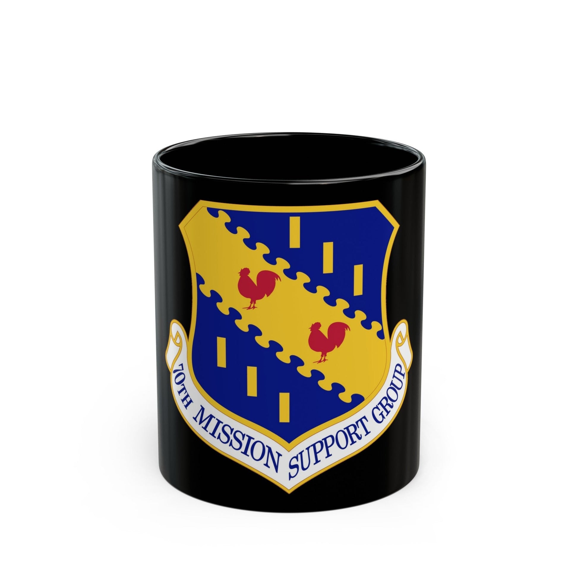 70th Mission Support Group (U.S. Air Force) Black Coffee Mug-11oz-The Sticker Space