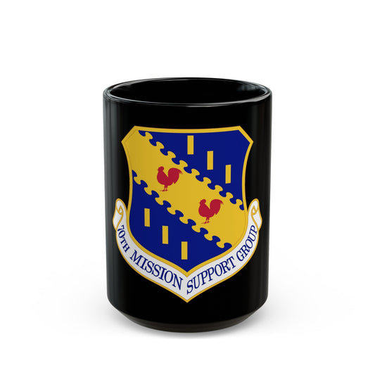 70th Mission Support Group (U.S. Air Force) Black Coffee Mug-15oz-The Sticker Space