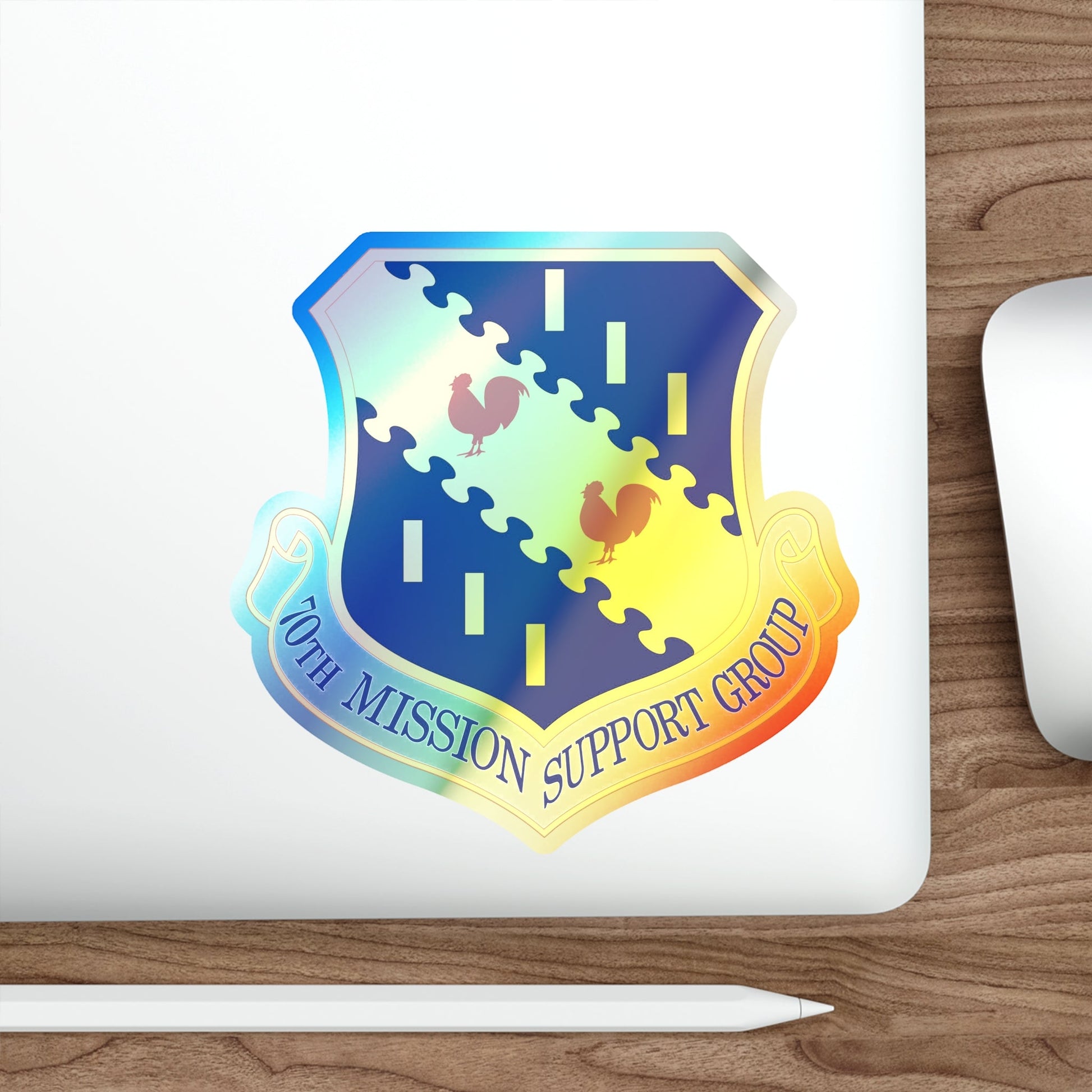 70th Mission Support Group (U.S. Air Force) Holographic STICKER Die-Cut Vinyl Decal-The Sticker Space