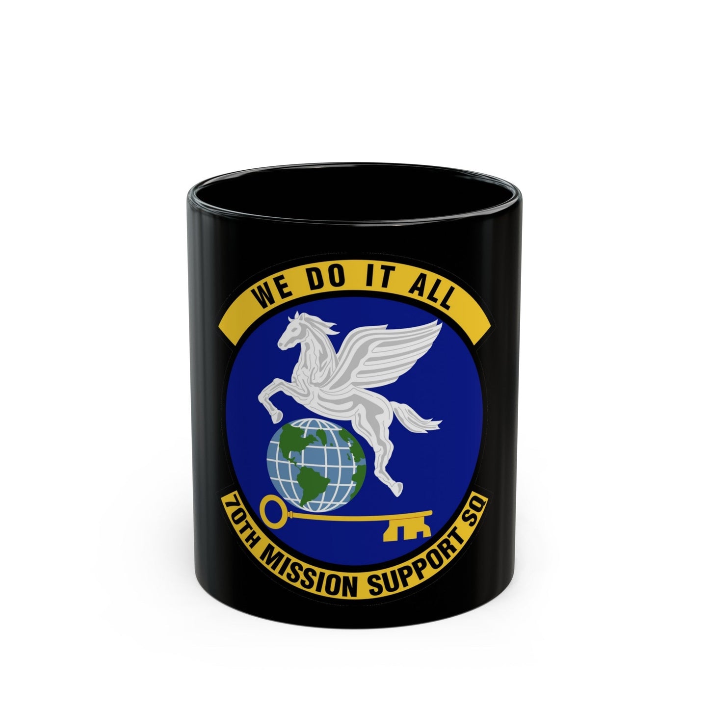 70th Mission Support Squadron (U.S. Air Force) Black Coffee Mug-11oz-The Sticker Space