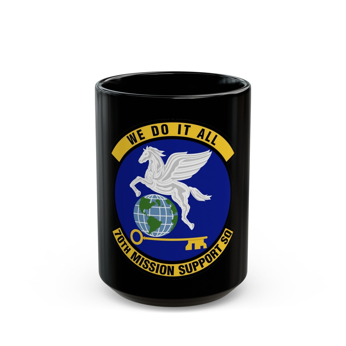 70th Mission Support Squadron (U.S. Air Force) Black Coffee Mug-15oz-The Sticker Space