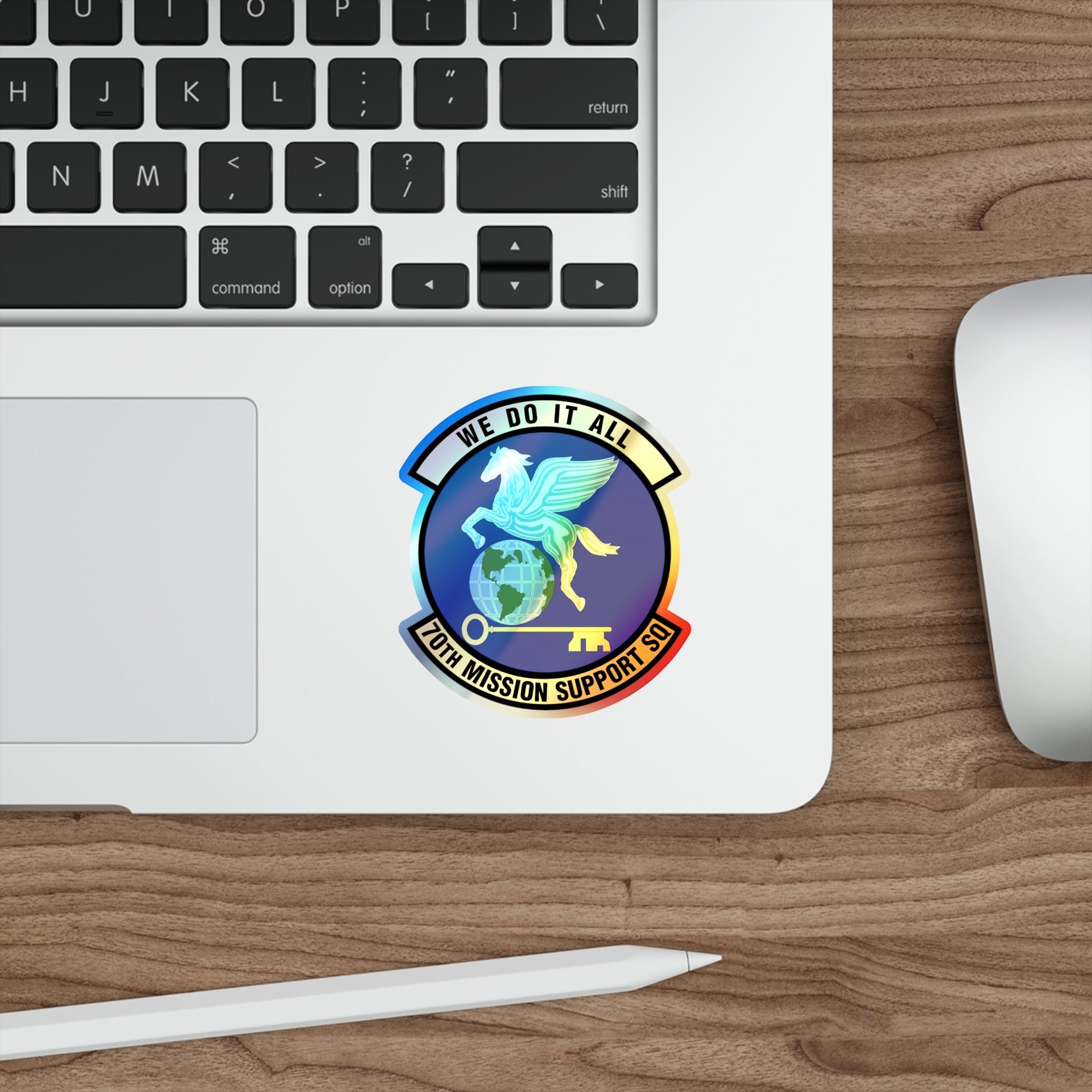 70th Mission Support Squadron (U.S. Air Force) Holographic STICKER Die-Cut Vinyl Decal-The Sticker Space