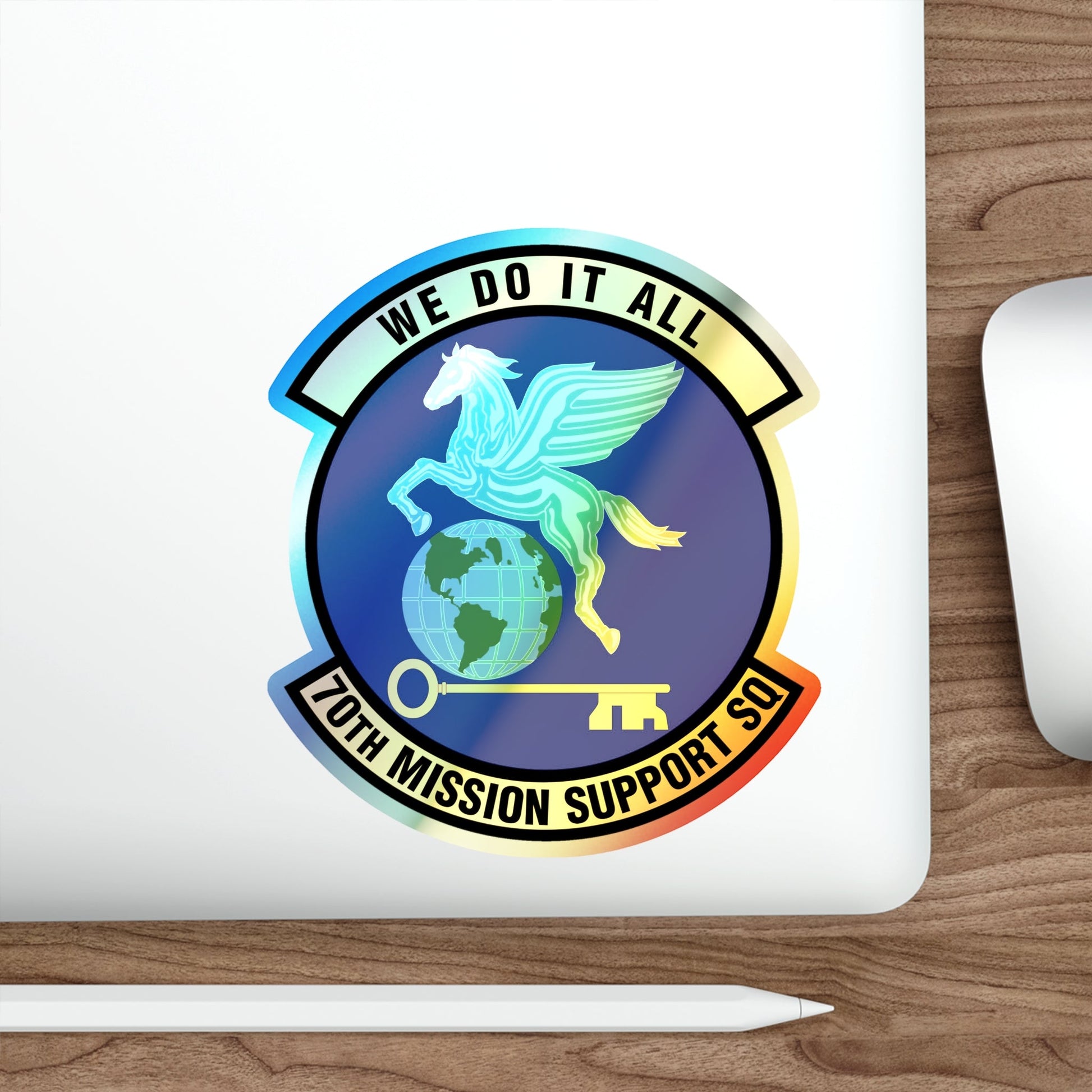 70th Mission Support Squadron (U.S. Air Force) Holographic STICKER Die-Cut Vinyl Decal-The Sticker Space