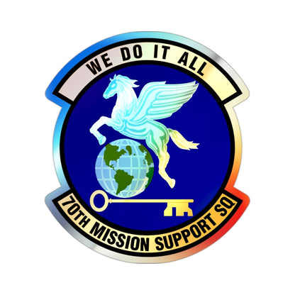 70th Mission Support Squadron (U.S. Air Force) Holographic STICKER Die-Cut Vinyl Decal-2 Inch-The Sticker Space