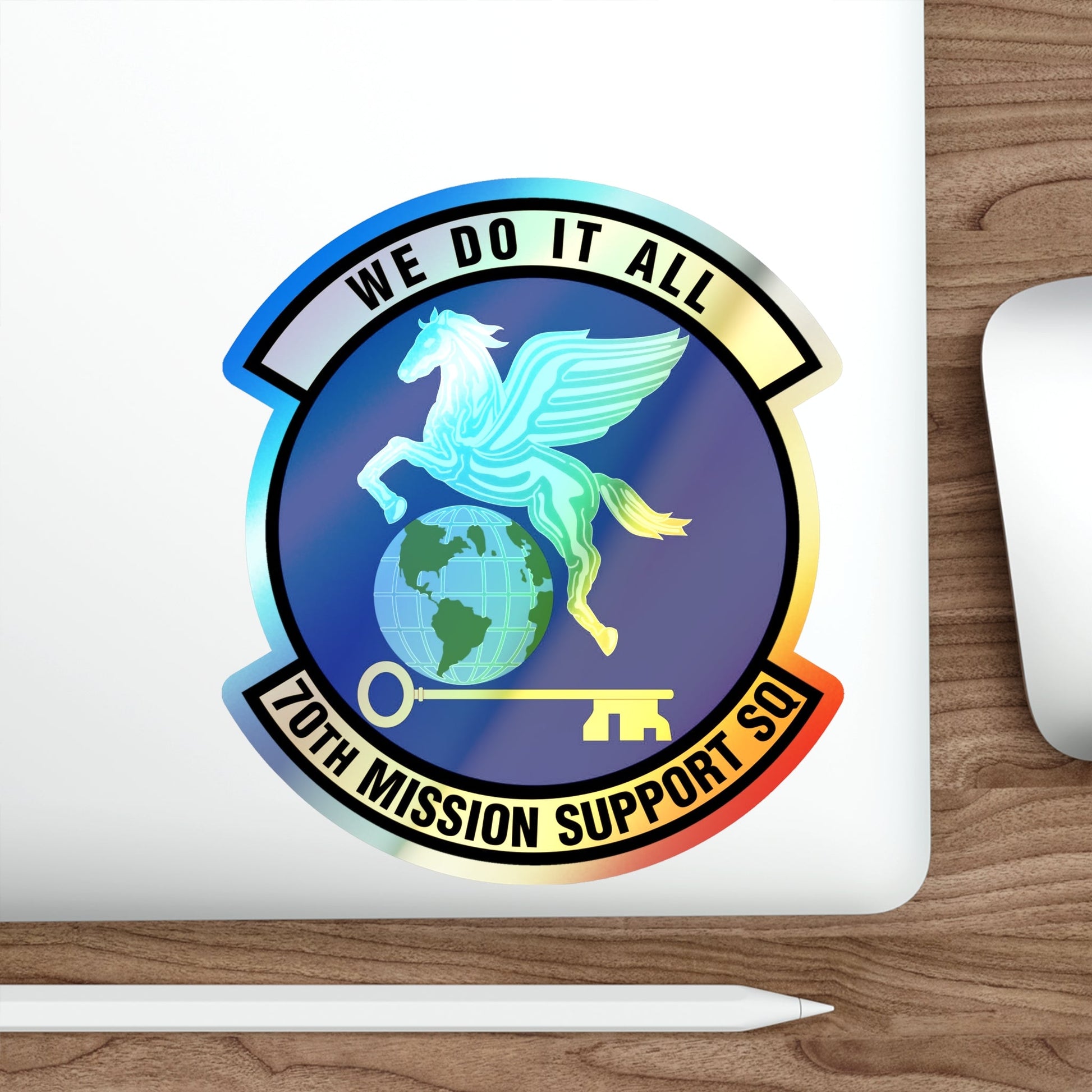 70th Mission Support Squadron (U.S. Air Force) Holographic STICKER Die-Cut Vinyl Decal-The Sticker Space