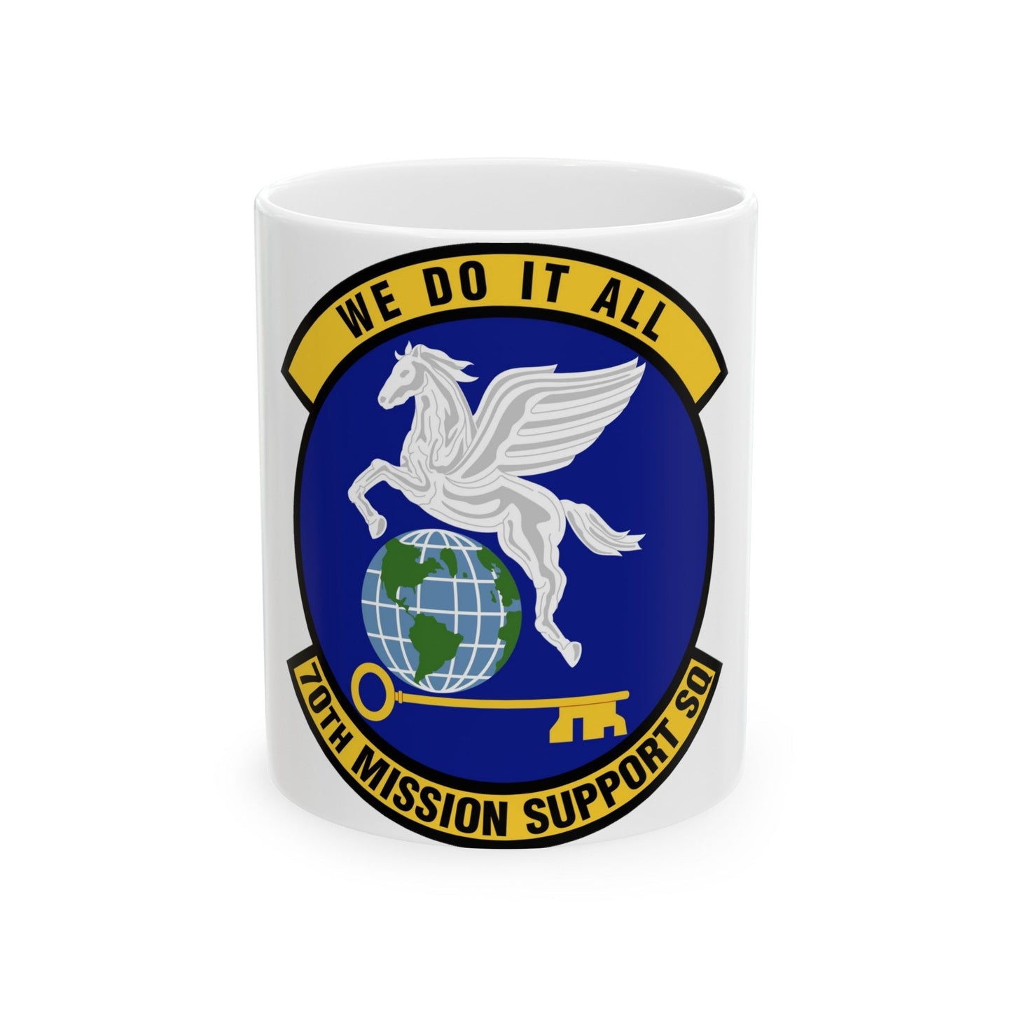 70th Mission Support Squadron (U.S. Air Force) White Coffee Mug-11oz-The Sticker Space