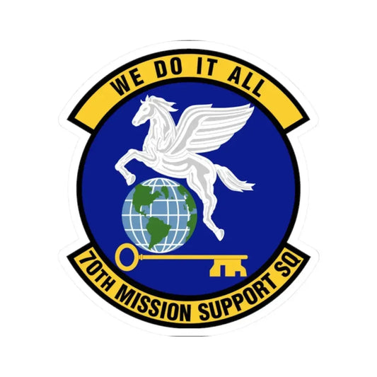 70th Mission Support Squadron (U.S. Air Force) STICKER Vinyl Kiss-Cut Decal 2 Inch White - The Sticker Space