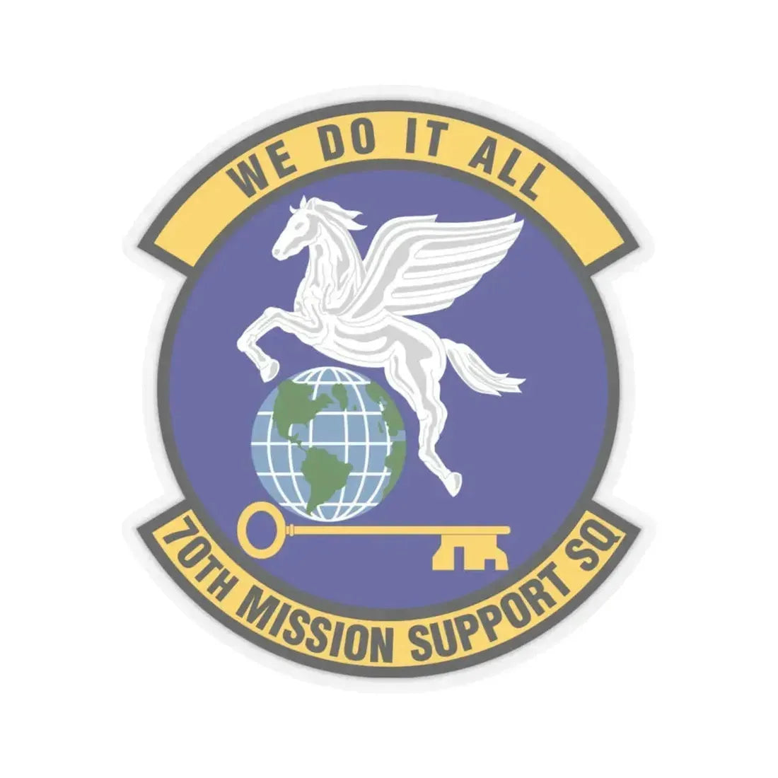 70th Mission Support Squadron (U.S. Air Force) STICKER Vinyl Kiss-Cut Decal 6 Inch Transparent - The Sticker Space