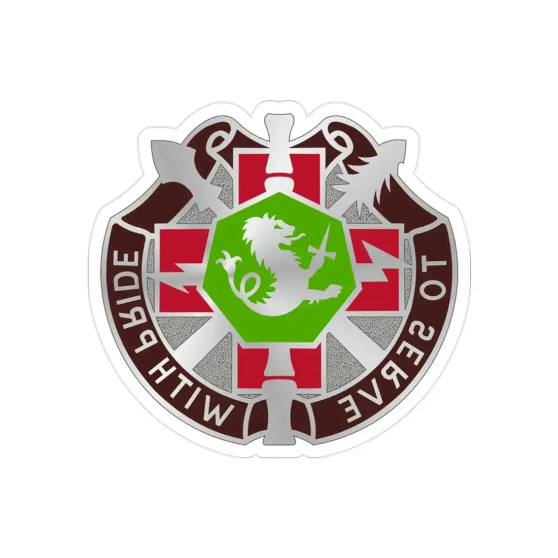 71 Evacuation Hospital (U.S. Army) REVERSE PRINT Transparent Die-Cut STICKER - The Sticker Space