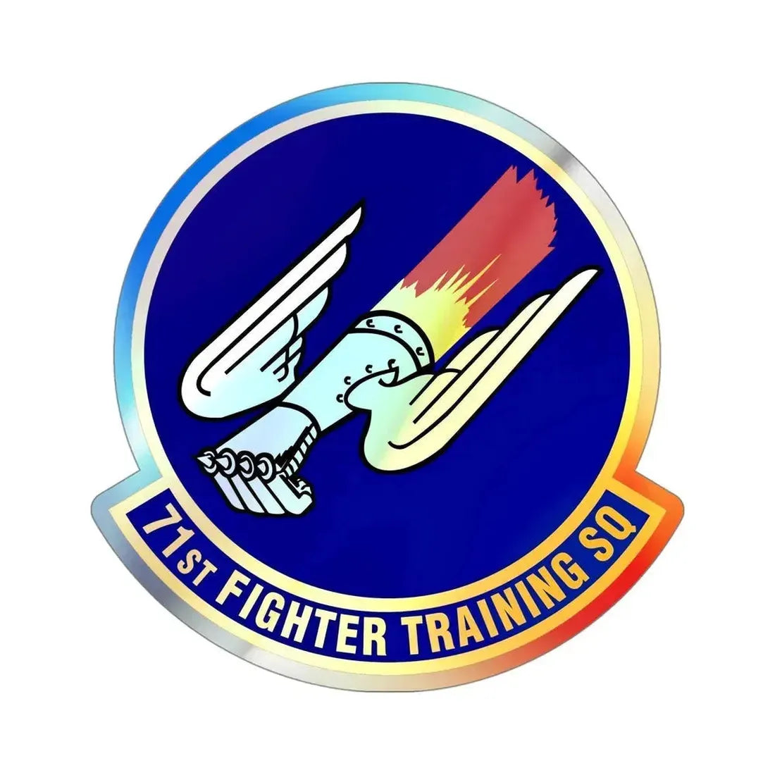71 Fighter Training Squadron ACC (U.S. Air Force) Holographic STICKER Die-Cut Vinyl Decal 4 Inch Holographic - The Sticker Space