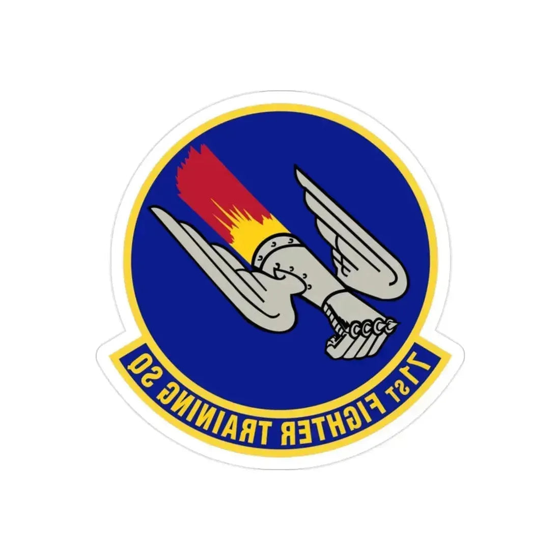 71 Fighter Training Squadron ACC (U.S. Air Force) REVERSE PRINT Transparent Die-Cut STICKER 2 Inch Die-Cut Transparent - The Sticker Space