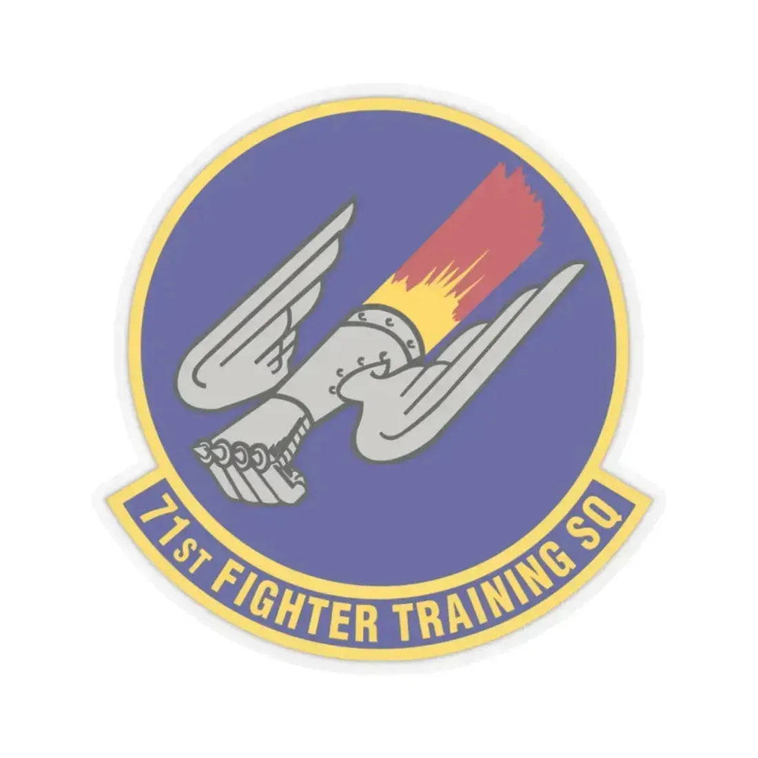 71 Fighter Training Squadron ACC (U.S. Air Force) STICKER Vinyl Kiss-Cut Decal 2 Inch Transparent - The Sticker Space