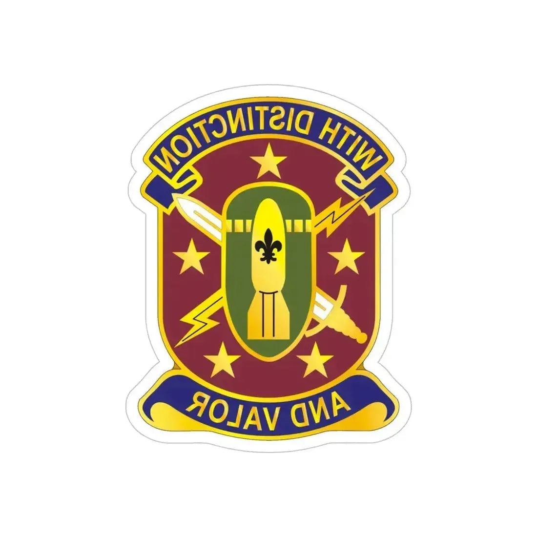 71 Ordnance Group 2 (U.S. Army) REVERSE PRINT Transparent Die-Cut STICKER 5 Inch Die-Cut Transparent - The Sticker Space