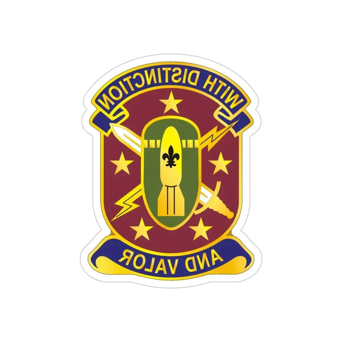 71 Ordnance Group 2 (U.S. Army) REVERSE PRINT Transparent Die-Cut STICKER - The Sticker Space