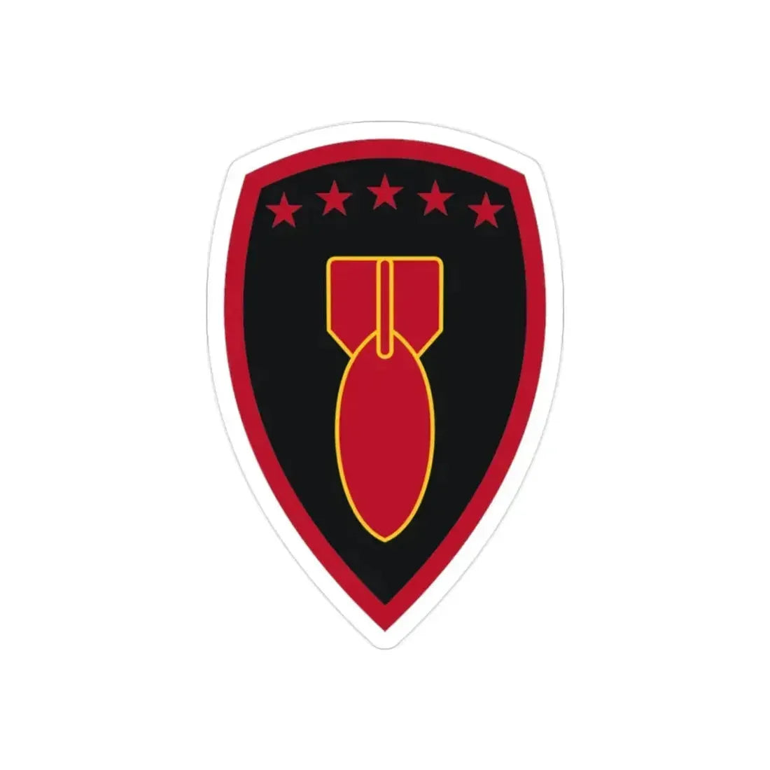 71 Ordnance Group (U.S. Army) REVERSE PRINT Transparent Die-Cut STICKER 2 Inch Die-Cut Transparent - The Sticker Space