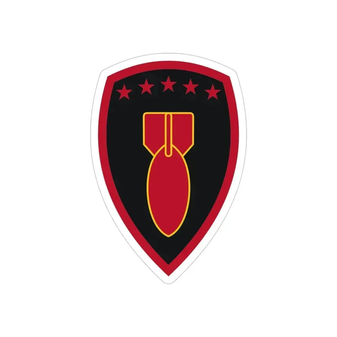 71 Ordnance Group (U.S. Army) REVERSE PRINT Transparent Die-Cut STICKER 4 Inch Die-Cut Transparent - The Sticker Space