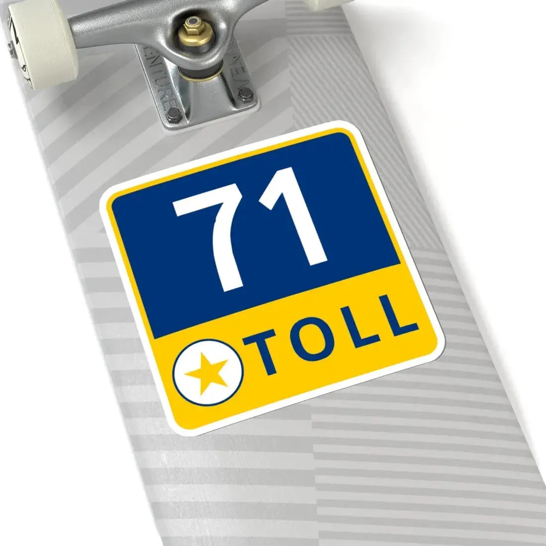 71 Toll Lane free (Texas) (Road Sign) STICKER Vinyl Kiss-Cut Decal - The Sticker Space