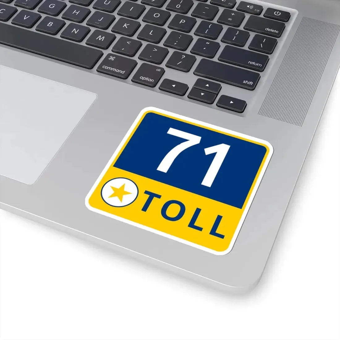 71 Toll Lane free (Texas) (Road Sign) STICKER Vinyl Kiss-Cut Decal - The Sticker Space