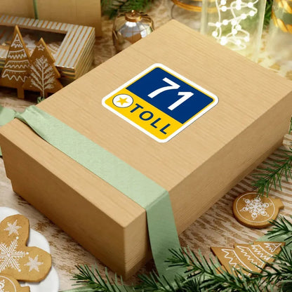 71 Toll Lane free (Texas) (Road Sign) STICKER Vinyl Kiss-Cut Decal - The Sticker Space