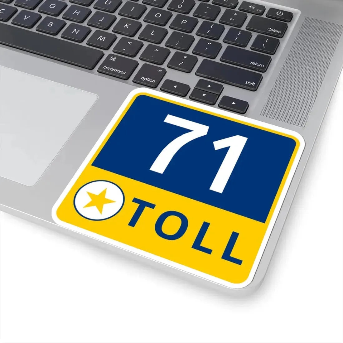 71 Toll Lane free (Texas) (Road Sign) STICKER Vinyl Kiss-Cut Decal - The Sticker Space