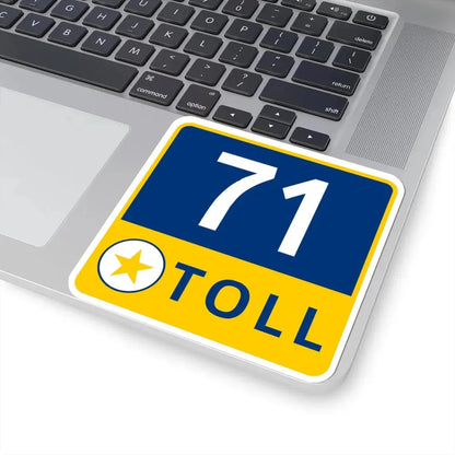 71 Toll Lane free (Texas) (Road Sign) STICKER Vinyl Kiss-Cut Decal - The Sticker Space