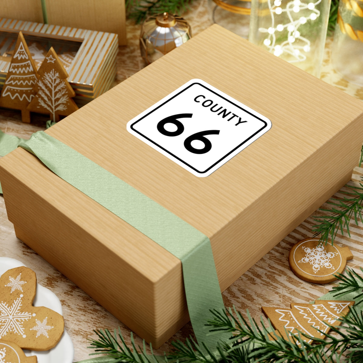 County 66 square (Minnesota) (Road Sign) STICKER Vinyl Kiss-Cut Decal