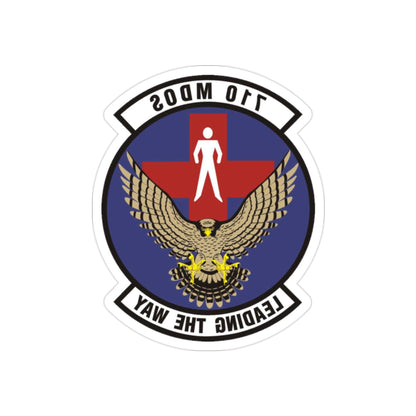 710th Medical Operations Squadron (U.S. Air Force) REVERSE PRINT Transparent STICKER-2" × 2"-The Sticker Space