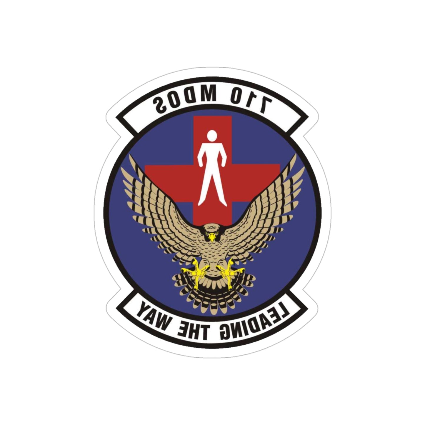 710th Medical Operations Squadron (U.S. Air Force) REVERSE PRINT Transparent STICKER-4" × 4"-The Sticker Space