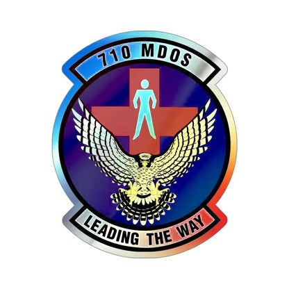 710th Medical Operations Squadron (U.S. Air Force) Holographic STICKER Die-Cut Vinyl Decal 4 Inch Holographic - The Sticker Space