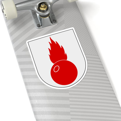 Artilleriregementet 92. artilleribataljonens stab vapen (Sweden) (Coat of Arms) STICKER Vinyl Kiss-Cut Decal