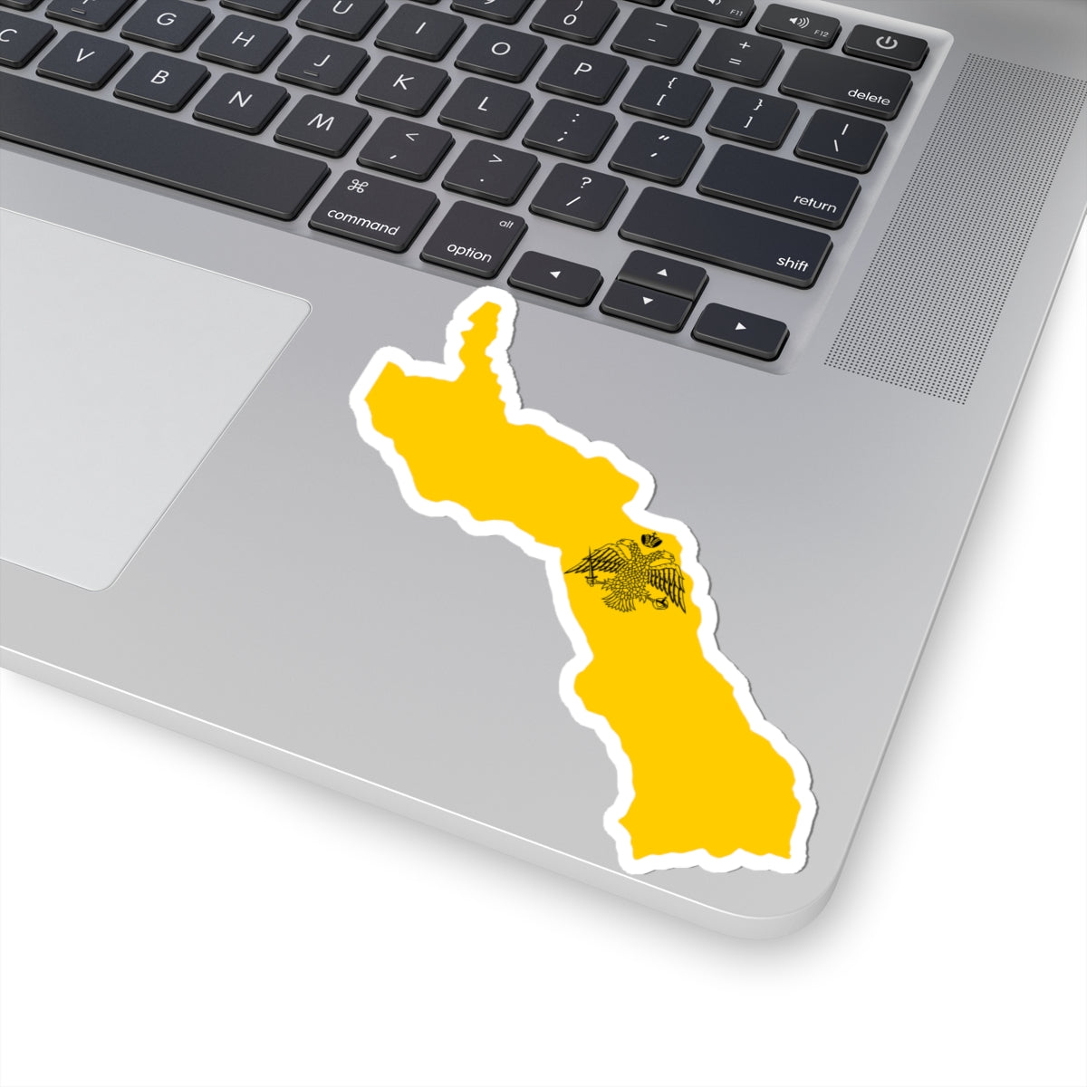 Flag-map of Mount Athos de facto (Greece) STICKER Vinyl Kiss-Cut Decal