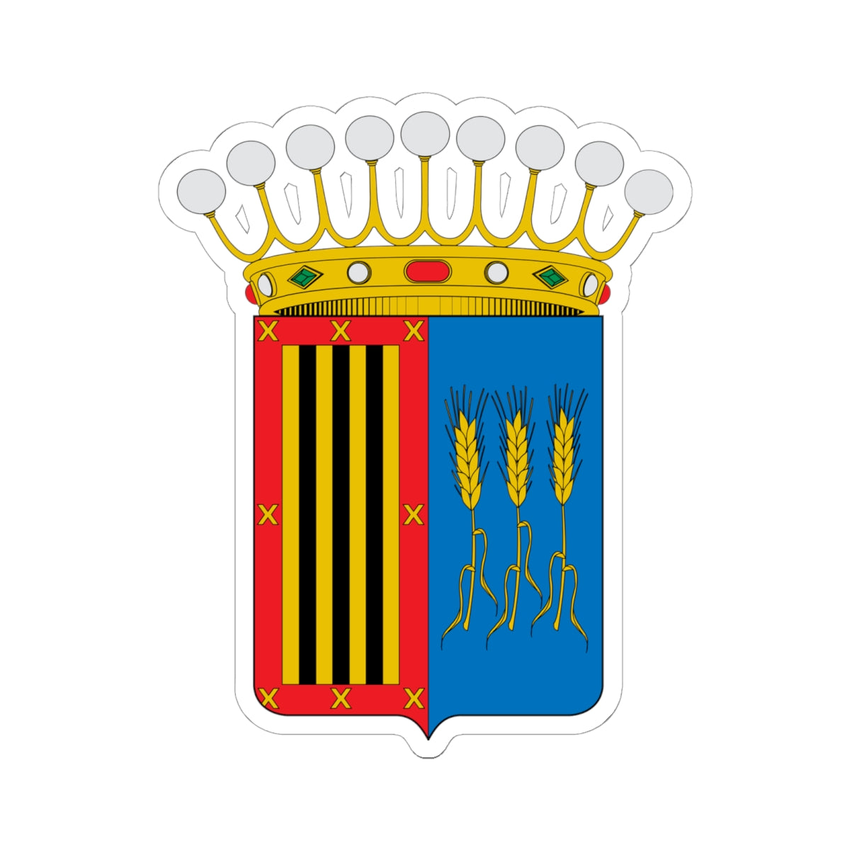 Escudo de Farlete (Spain) (Coat of Arms) STICKER Vinyl Kiss-Cut Decal