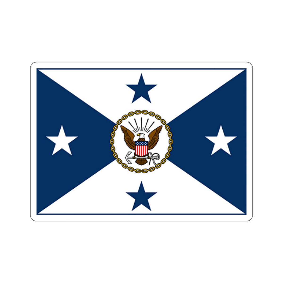 VCNO FLAG NO POLE (U.S. Navy) STICKER Vinyl Kiss-Cut Decal