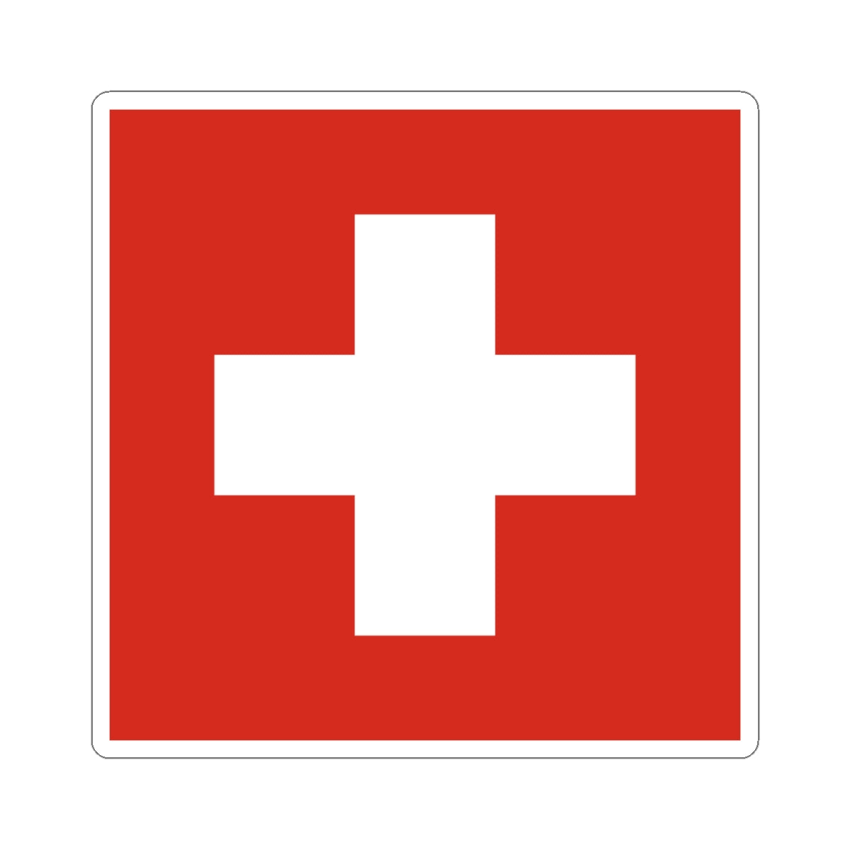 Flag of Switzerland 2-3 (Switzerland) STICKER Vinyl Kiss-Cut Decal
